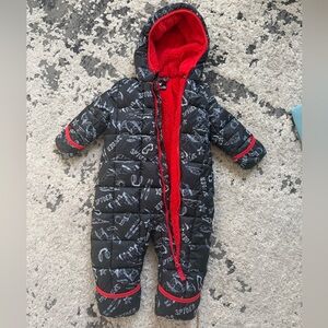 Spyder Black and Red Kids Footie